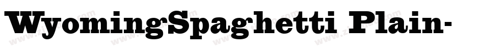 WyomingSpaghetti Plain字体转换